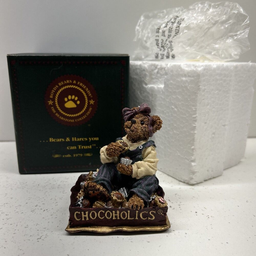 Boyds Bears Resin Figurine ~ Fannie Sweetcheek - Never Enough 5E/5484
